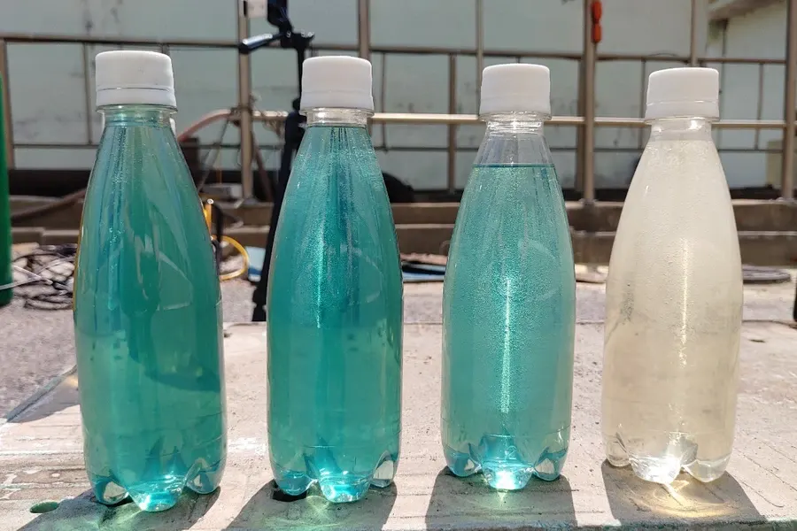 印染废水脱色对比